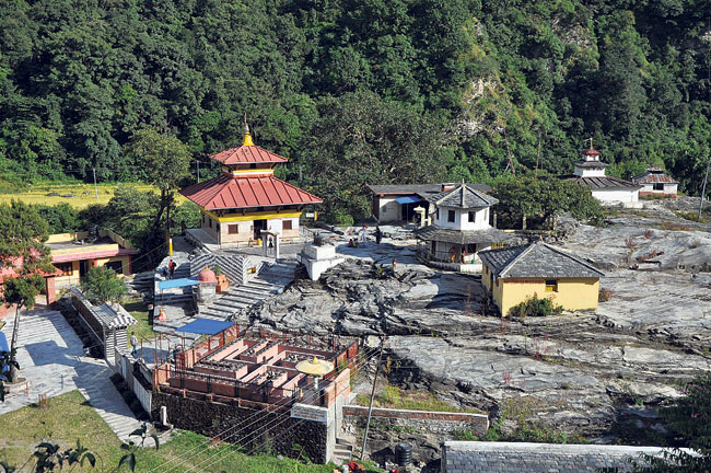 The famous holy place Galeswor Dham in Myagdi.