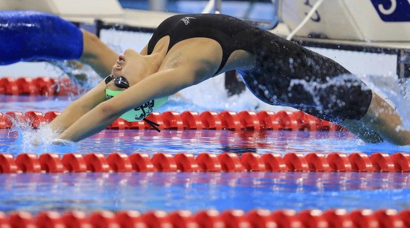 2016 Rio Olympics - Swimming - Preliminary - Women's 100m Backstroke - Heats - Olympic Aquatics Stadium - Rio de Janeiro, Brazil - 07/08/2016. Gaurika Singh (NEP) of Nepal competes.