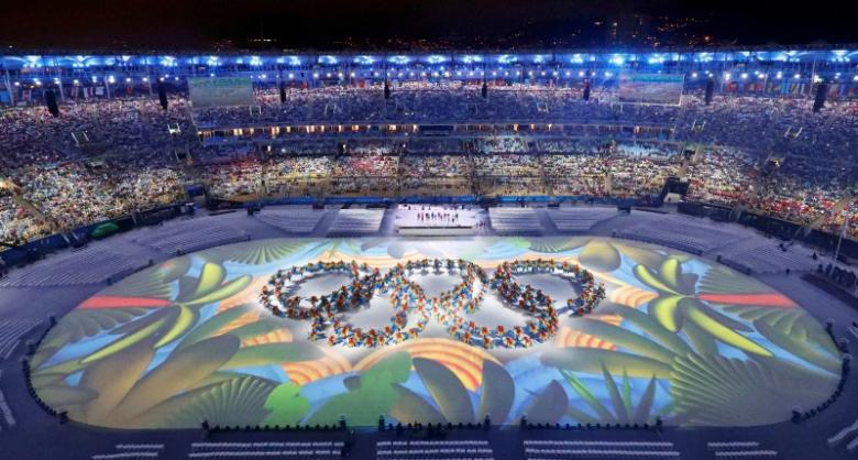 2016 Rio Olympics - Closing ceremony - Maracana - Rio de Janeiro, Brazil - 21/08/2016. Performers take part in the closing ceremony.   REUTERS/Fabrizio Bensch