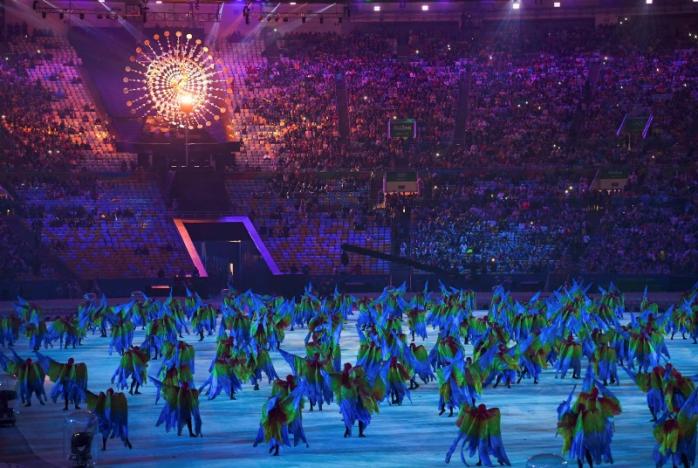 Performers take part in the closing ceremony.