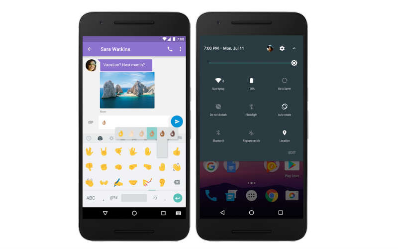 Android 7.0 Nougat is out: What the Settings tab and new emoji will look like.