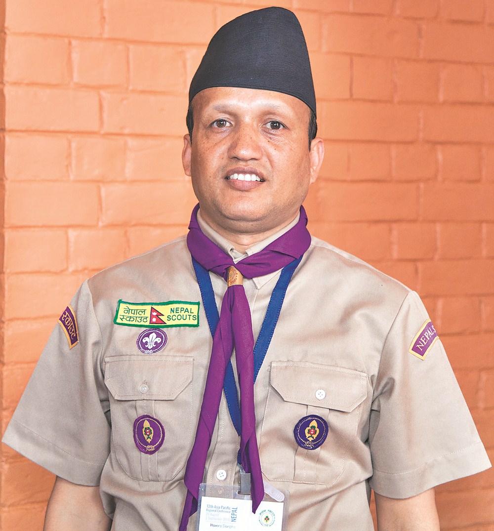 Lok Bahadur Bhandari, National Secretary, Nepal Scouts