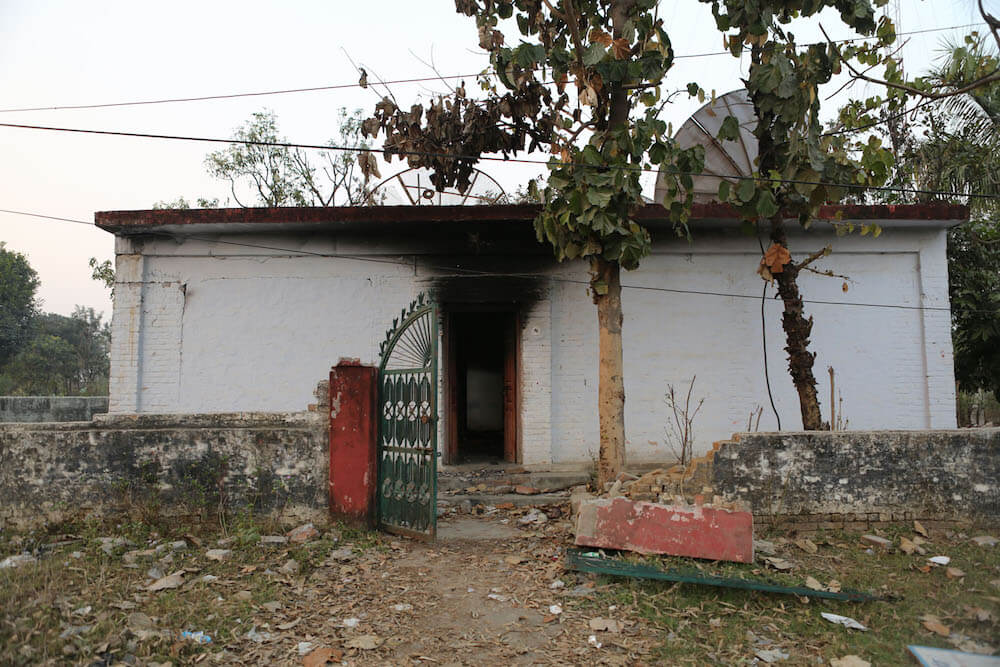 A community radio station run by Tharu people in Tikapur was burned down last September [Prabhat Jha/Al Jazeera]