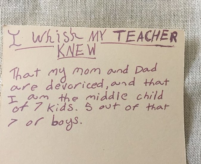 I wish my teacher knew 8