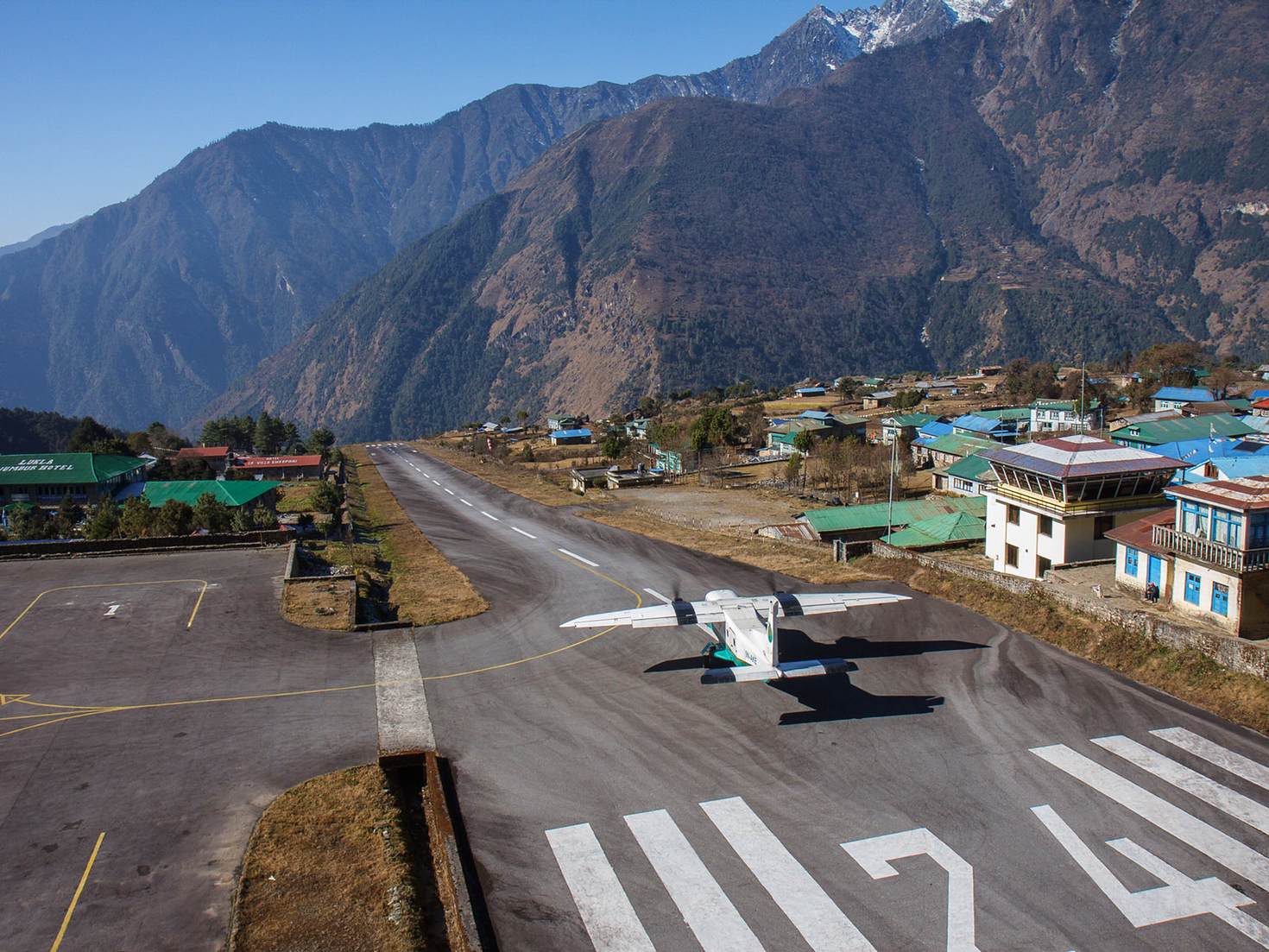 Departing from Lukla's miniature airport Â© Indrik myneur / CC by 2.0