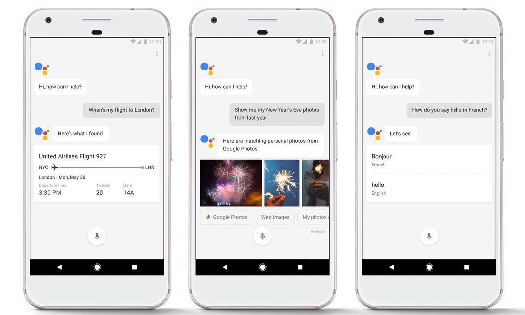 Google Assistant on the Google Pixel phone Photograph: Google