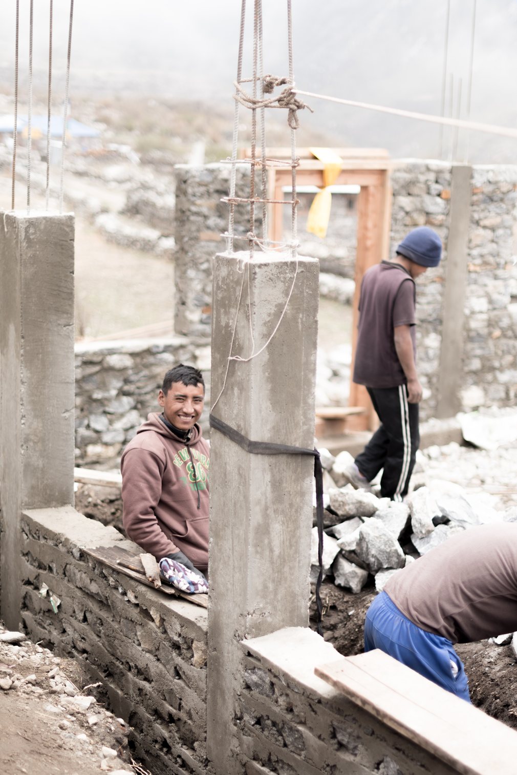Tashi is part of a team building a new guesthouse to help encourage tourists back to the region