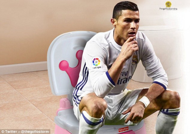 Meme-makers across the world immediately jumped at the chance to alter Ronaldo's location