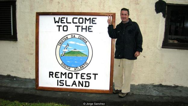 In 2007, he visited the remote island of Tristan da Cunha (Credit: Jorge Sanchez)